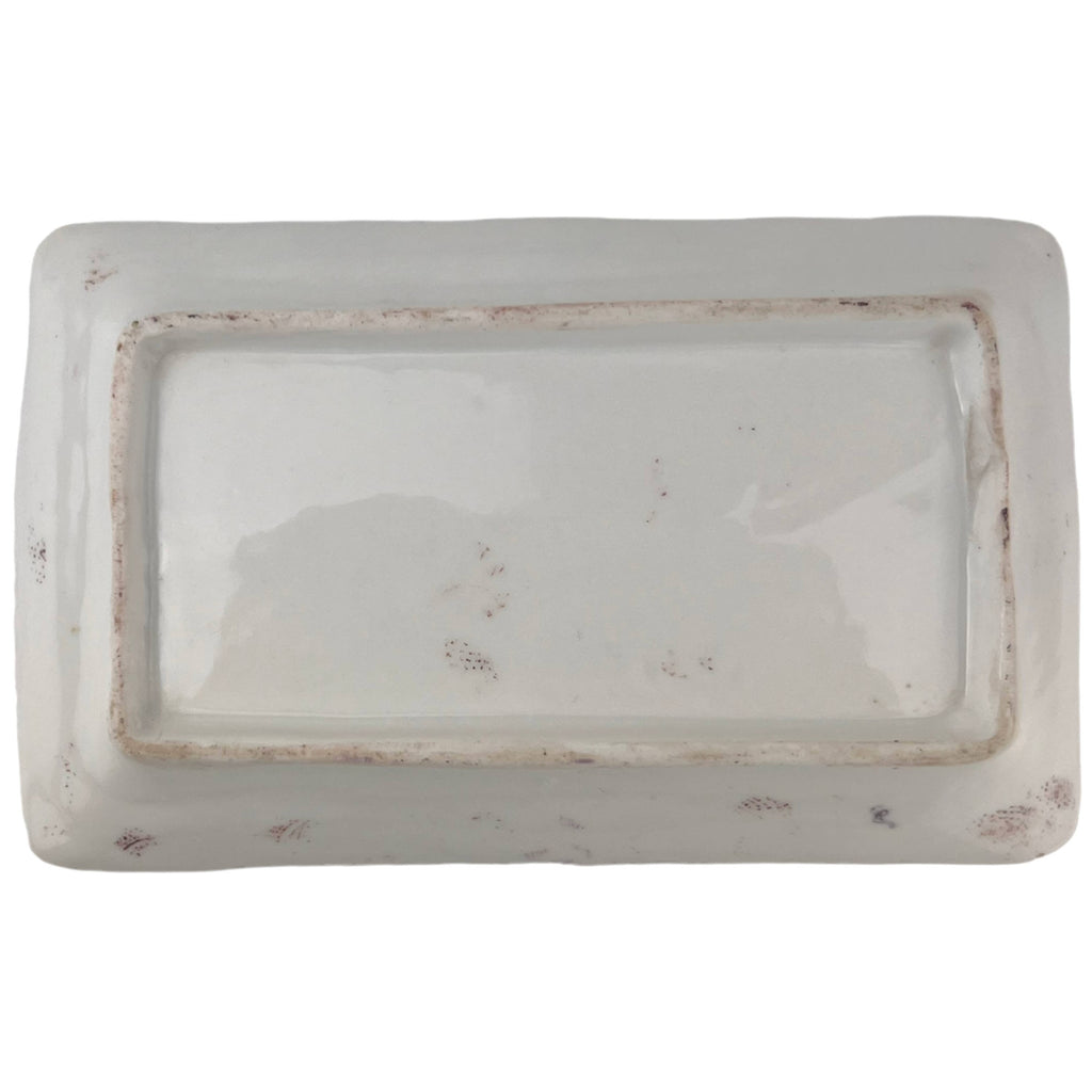 Antique Newport Vermont Souvenir Dish Pin Tray Polychrome Transfer Porcelain - Poppy's Vintage Clothing