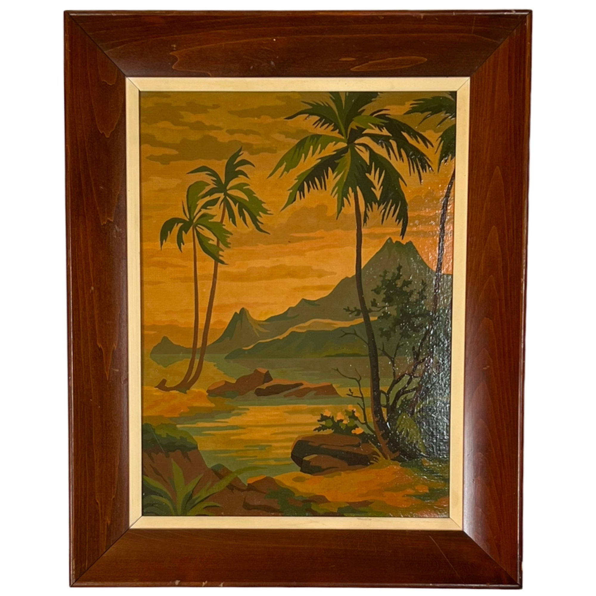 Vintage PBN Paint by Number Paintings Coral Sunset Craft Master NA-2410 - Poppy's Vintage Clothing