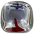 Vintage Murano Glass Sommerso Bowl Clear w Grey Red & Blue Seguso Vetri dArte - Poppy's Vintage Clothing