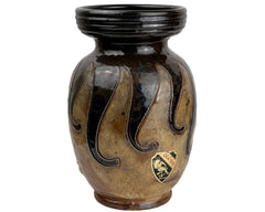 Vintage Roger Guerin Stoneware Vase Bouffioulx Belgium 1930s 40s 7 - Poppy's Vintage Clothing
