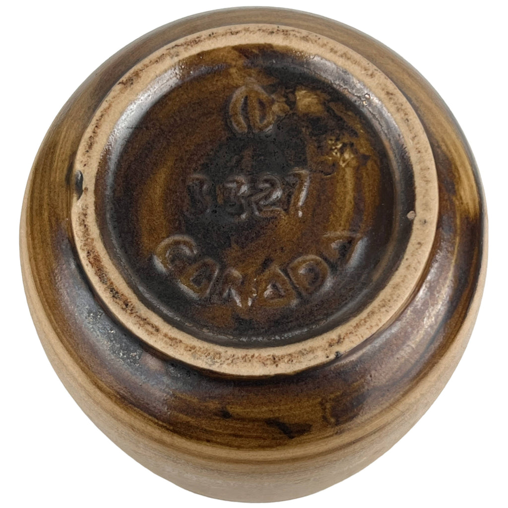 Mid Century Beauce Quebec Pottery Vase Beauceware Model 3327 1970s Raymond Bourret Drip Glaze - Poppy's Vintage Clothing