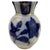 Antique Flow Blue Vase Blue and White China Floral Design - Poppy's Vintage Clothing