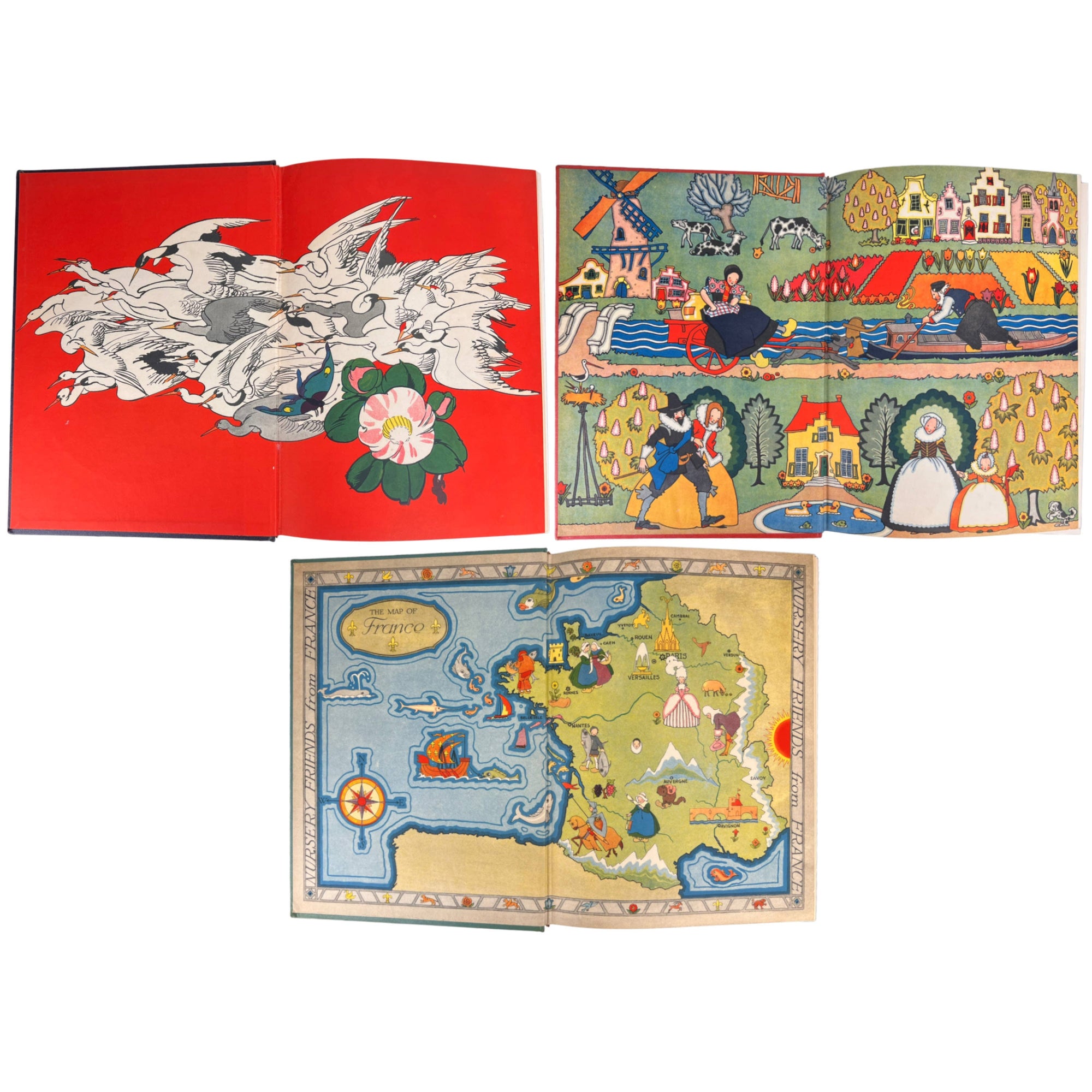 Vintage 1920s My Travelship Series Books Little Pictures of Japan Holland & France Fine Condition 1st Ed - Poppy's Vintage Clothing