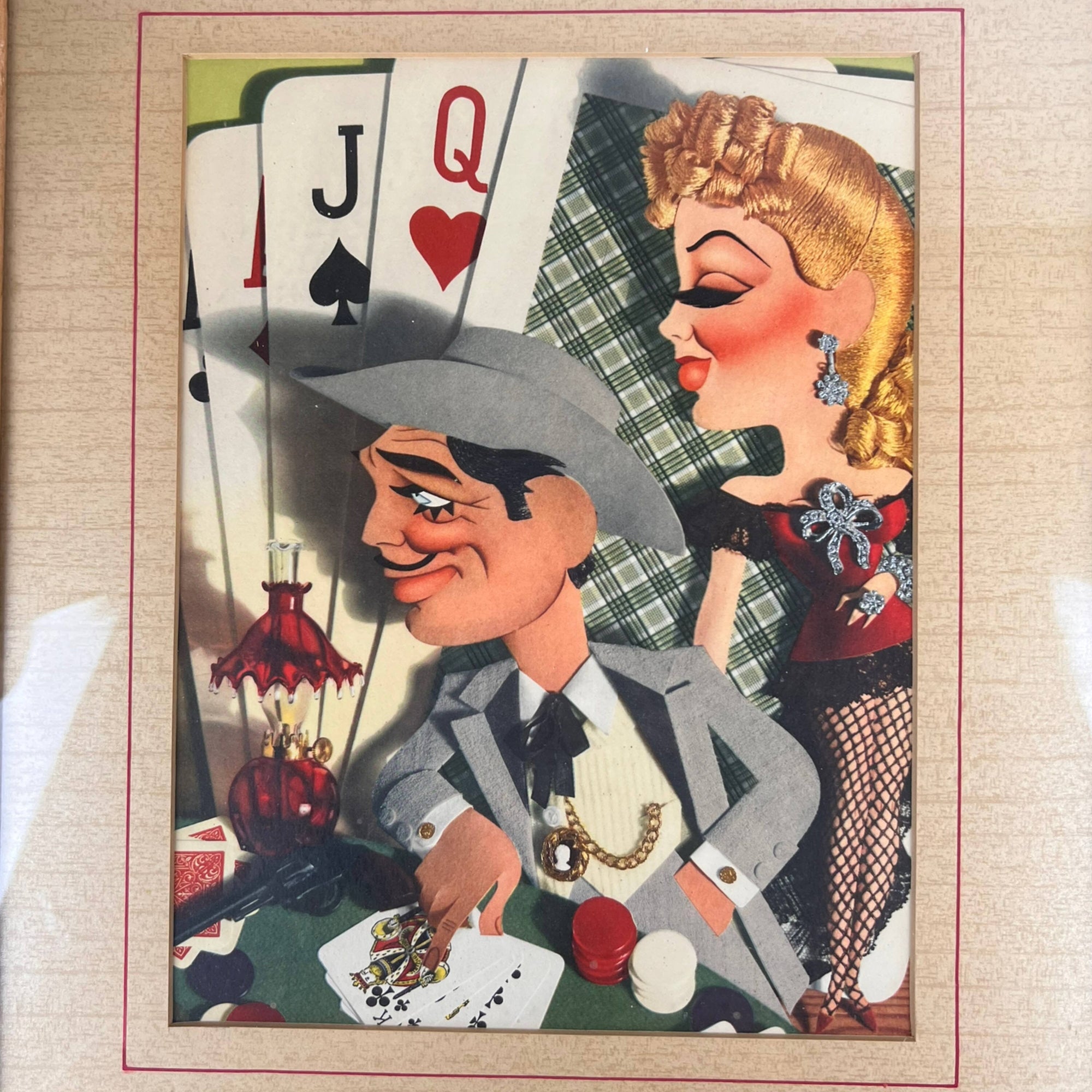 Vintage Jacques Kapralik 1941 Clark Gable Lana Turner Honky Tonk MGM Trade Ad Framed - Poppy's Vintage Clothing