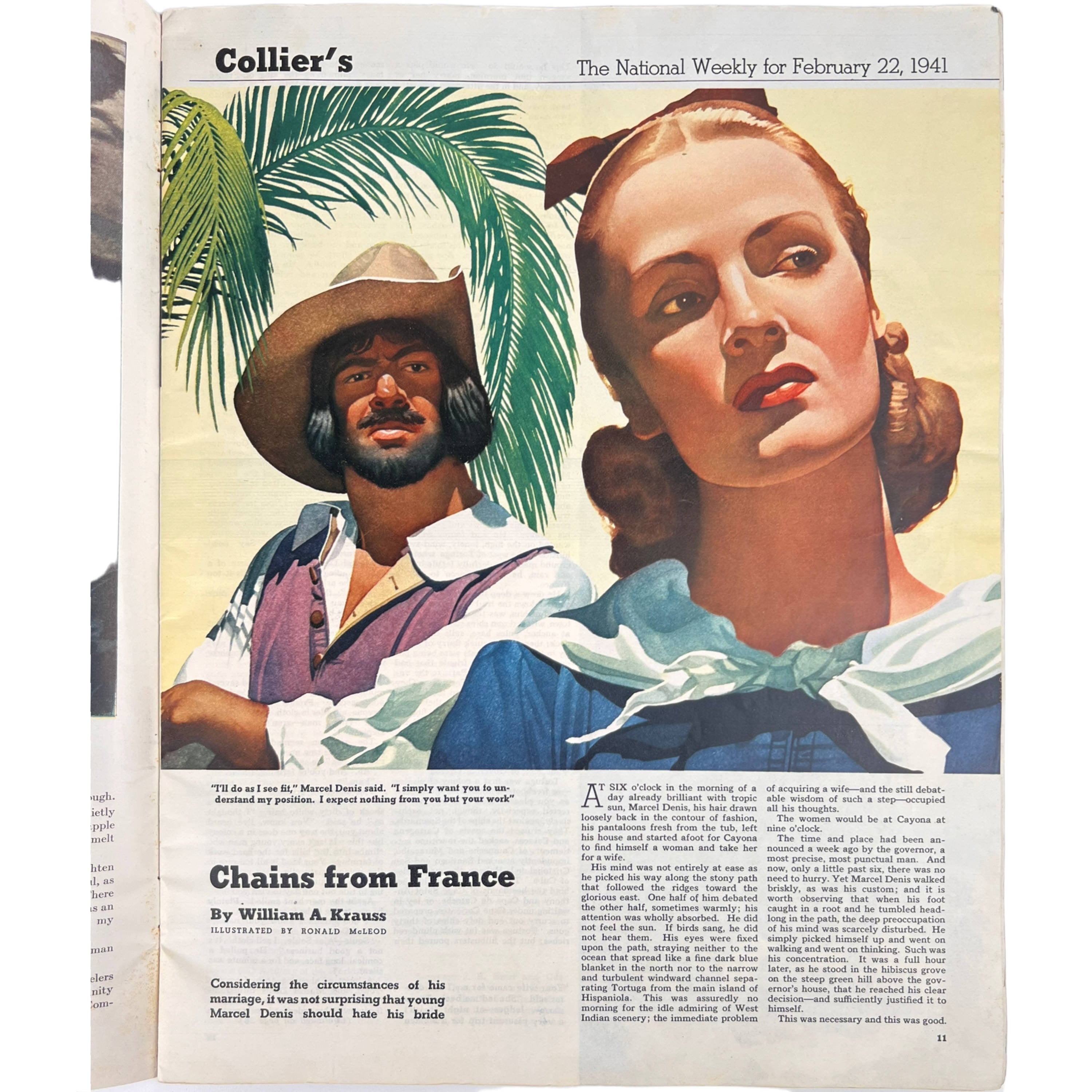 Vintage 1941 Colliers Magazine February 22 Canadian Copy Agatha
