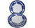 Antique Flow Blue Salad Plates Daisy Pattern Dudson Wilcox & Till Price For One - Poppy's Vintage Clothing