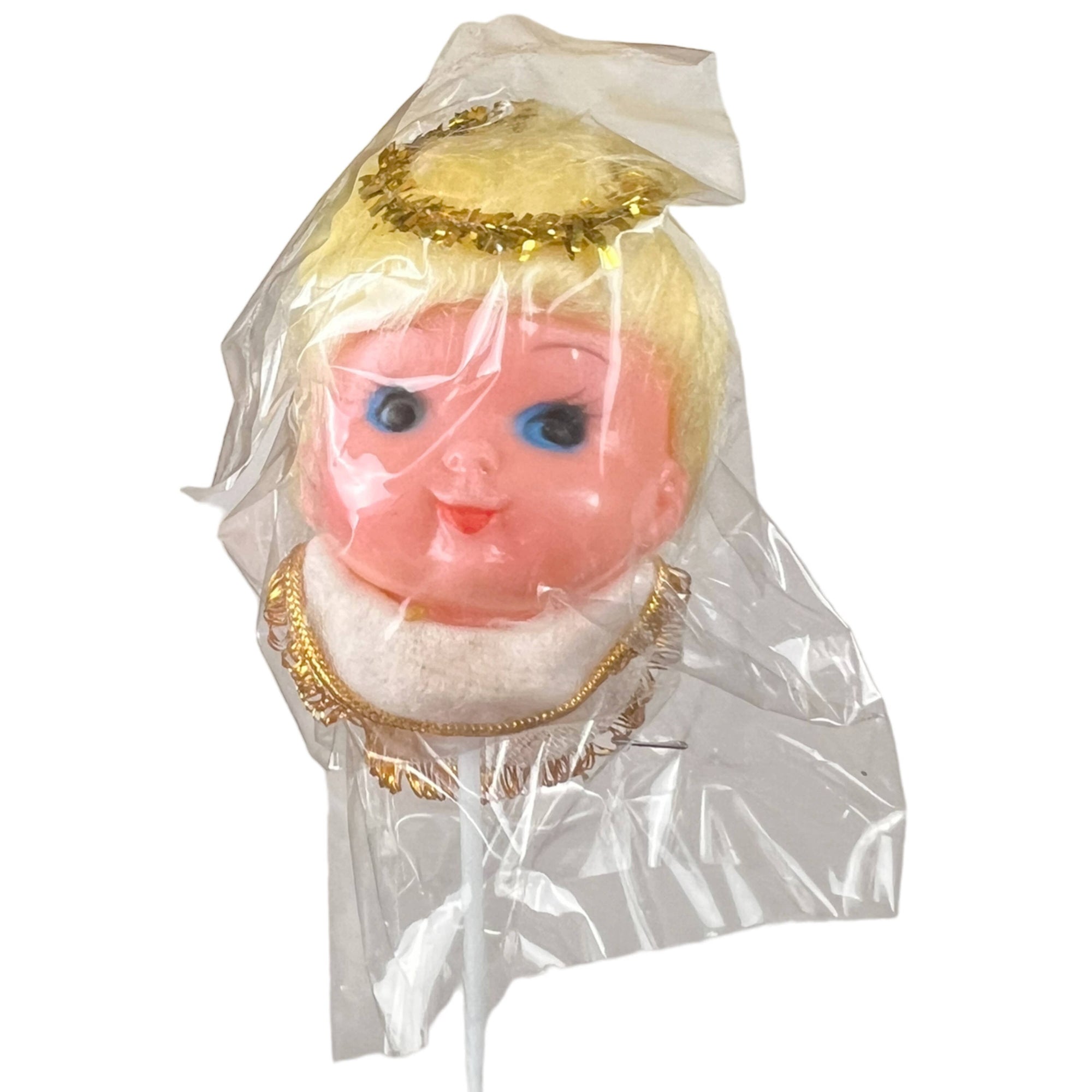 Vintage 1960s Craft Doll Heads on a Stick Lot of 11 in Original Plastic - Poppy's Vintage Clothing