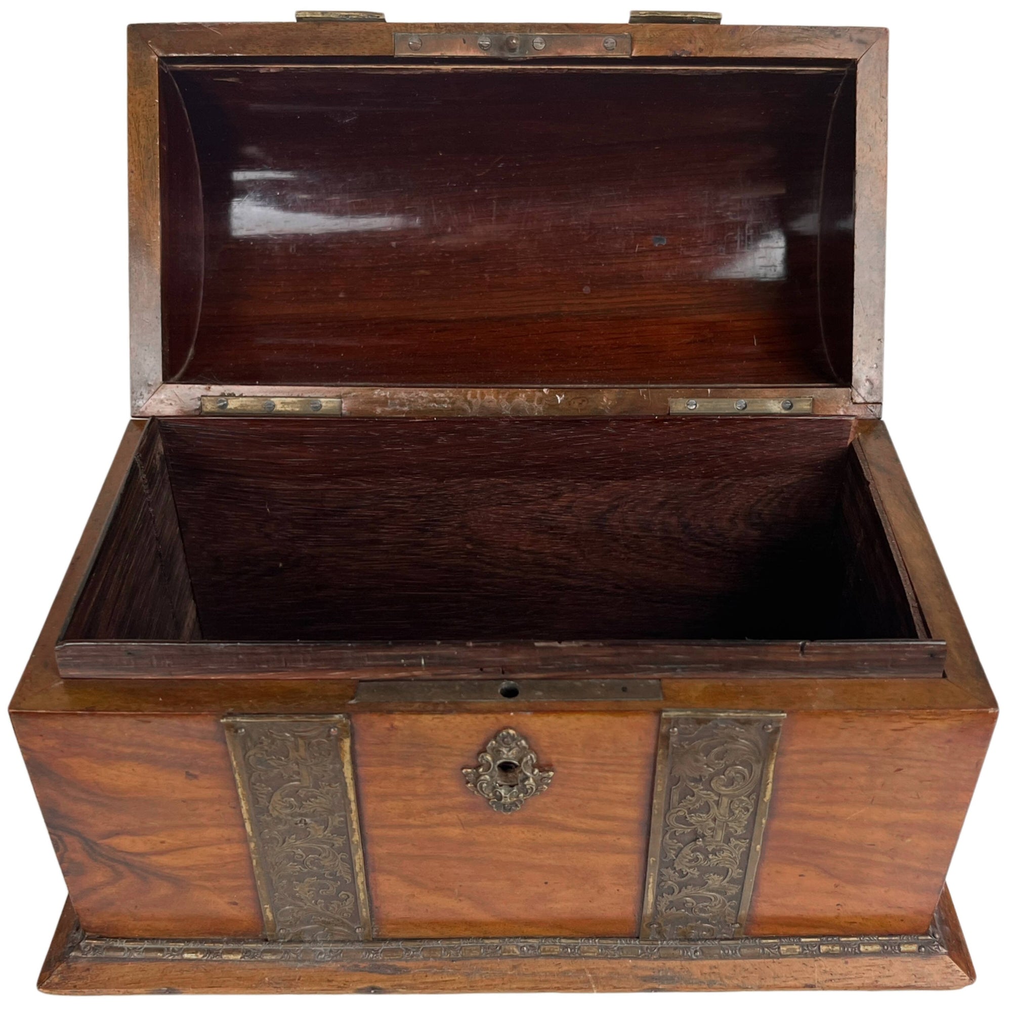 Antique Victorian Tea Caddy Chest Repurposed Jewelry Casket - Poppy's Vintage Clothing