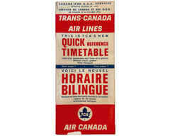 Vintage 1962 TCA Trans Canada Airlines Timetable Bilingual Schedule - Poppy's Vintage Clothing