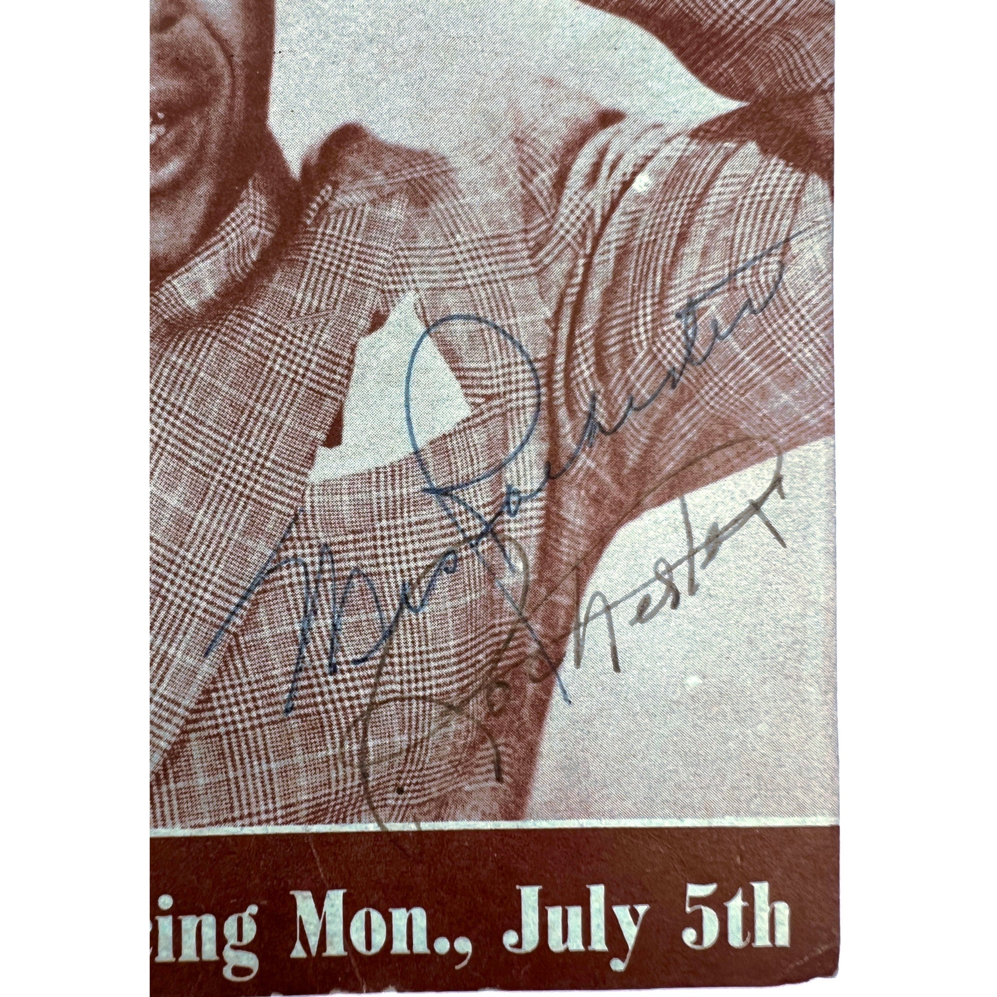 Eddie Rochester Anderson 1948 Autograph on Vancouver The Cave Pamphlet Jack Benny Show - Poppy's Vintage Clothing