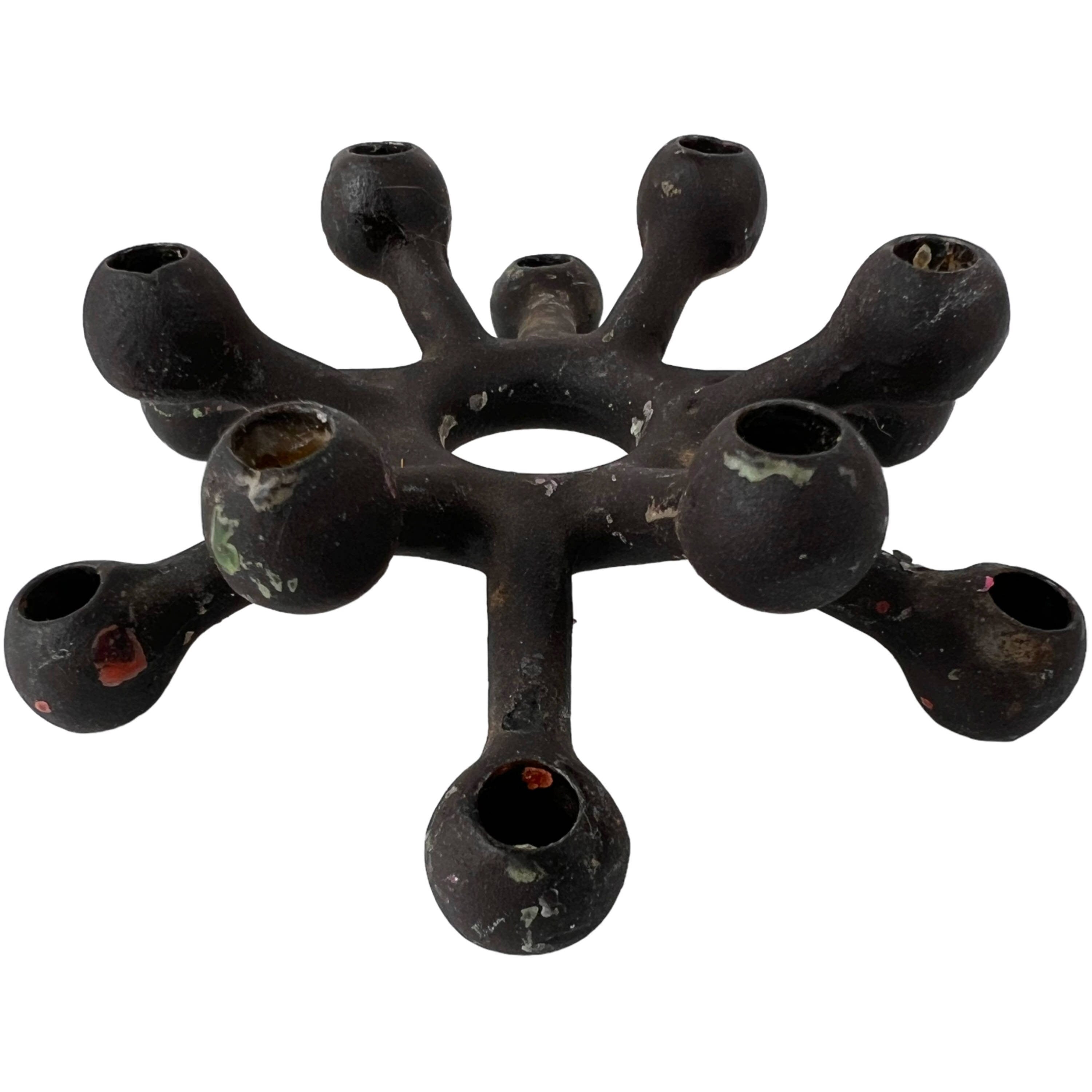 Dansk Jens Quistgaard JHQ Spider Tiny Taper Candle Holders Cast