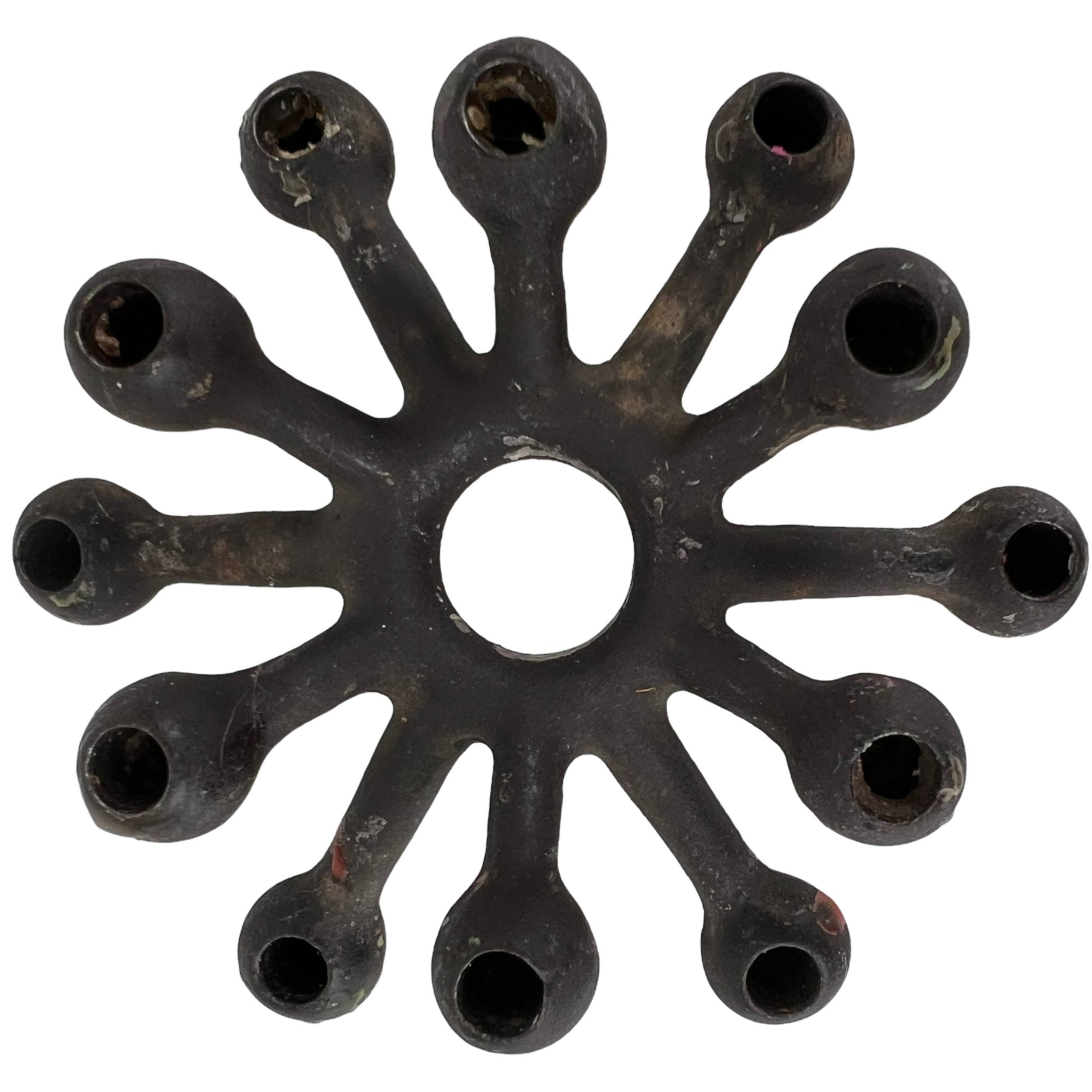 Dansk Jens Quistgaard JHQ Spider Tiny Taper Candle Holders Cast Iron Pair Danish Modern - Poppy's Vintage Clothing