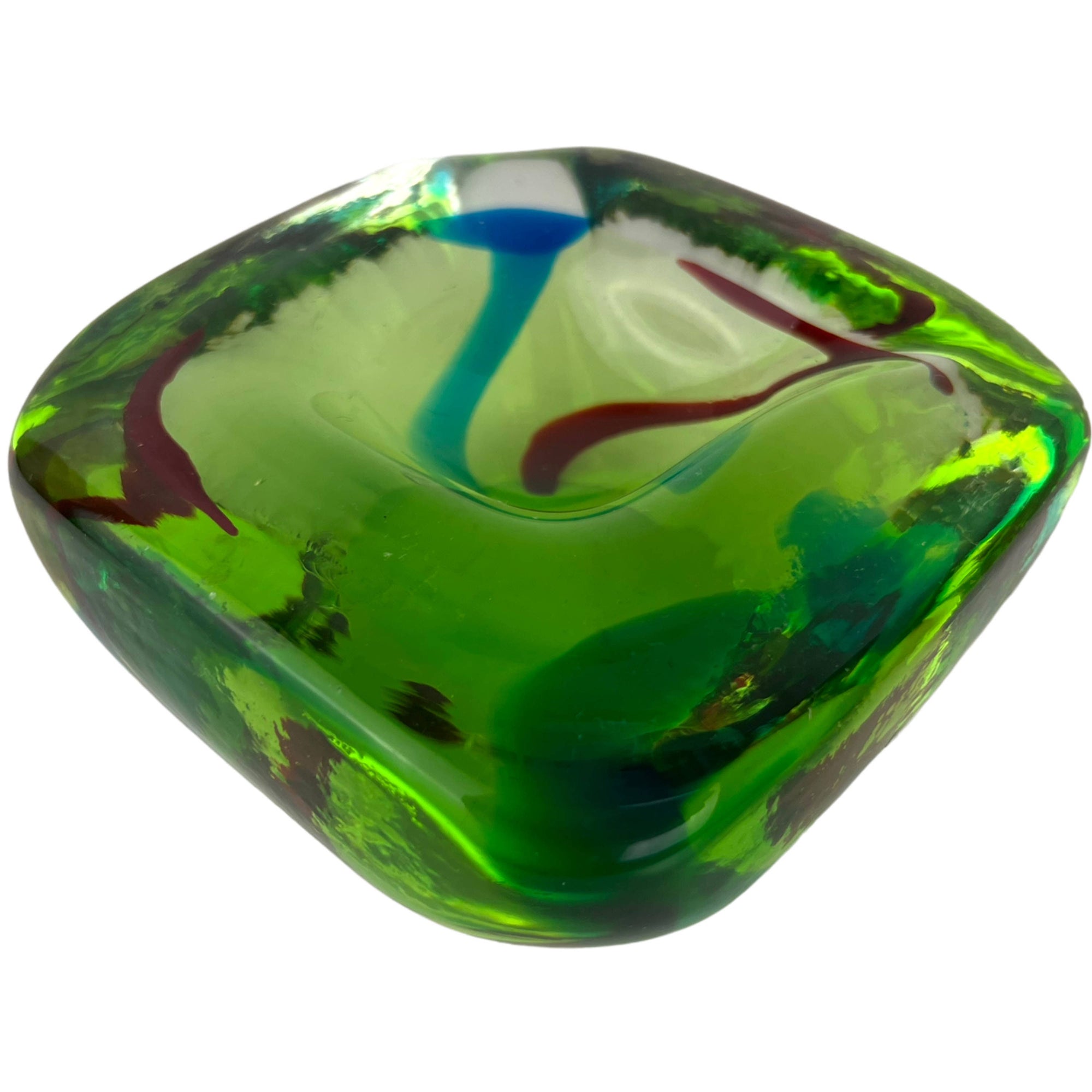 Vintage Murano Glass Sommerso Bowl Attributed to Seguso - Poppy's Vintage Clothing