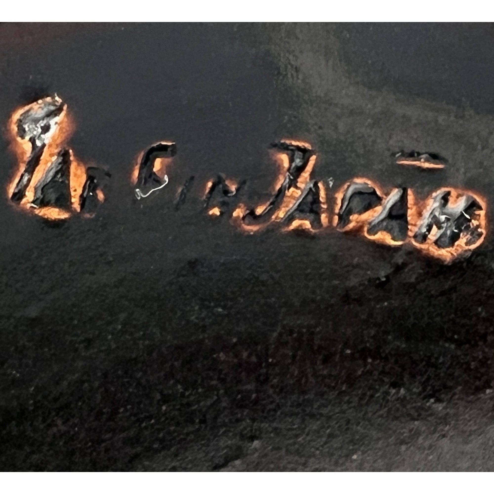 Art Deco Hand Painted Pottery Vase Made in Japan w Sparkle Decoration 8 - Poppy's Vintage Clothing