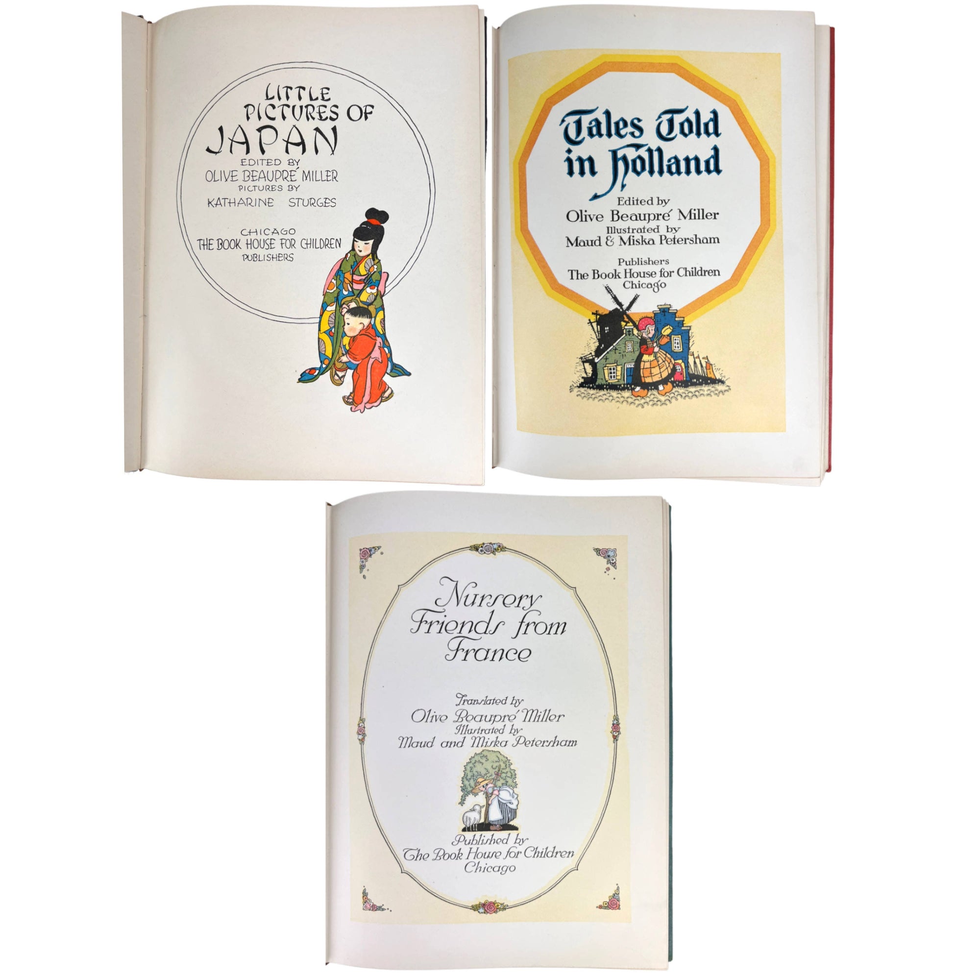 Vintage 1920s My Travelship Series Books Little Pictures of Japan Holland & France Fine Condition 1st Ed - Poppy's Vintage Clothing