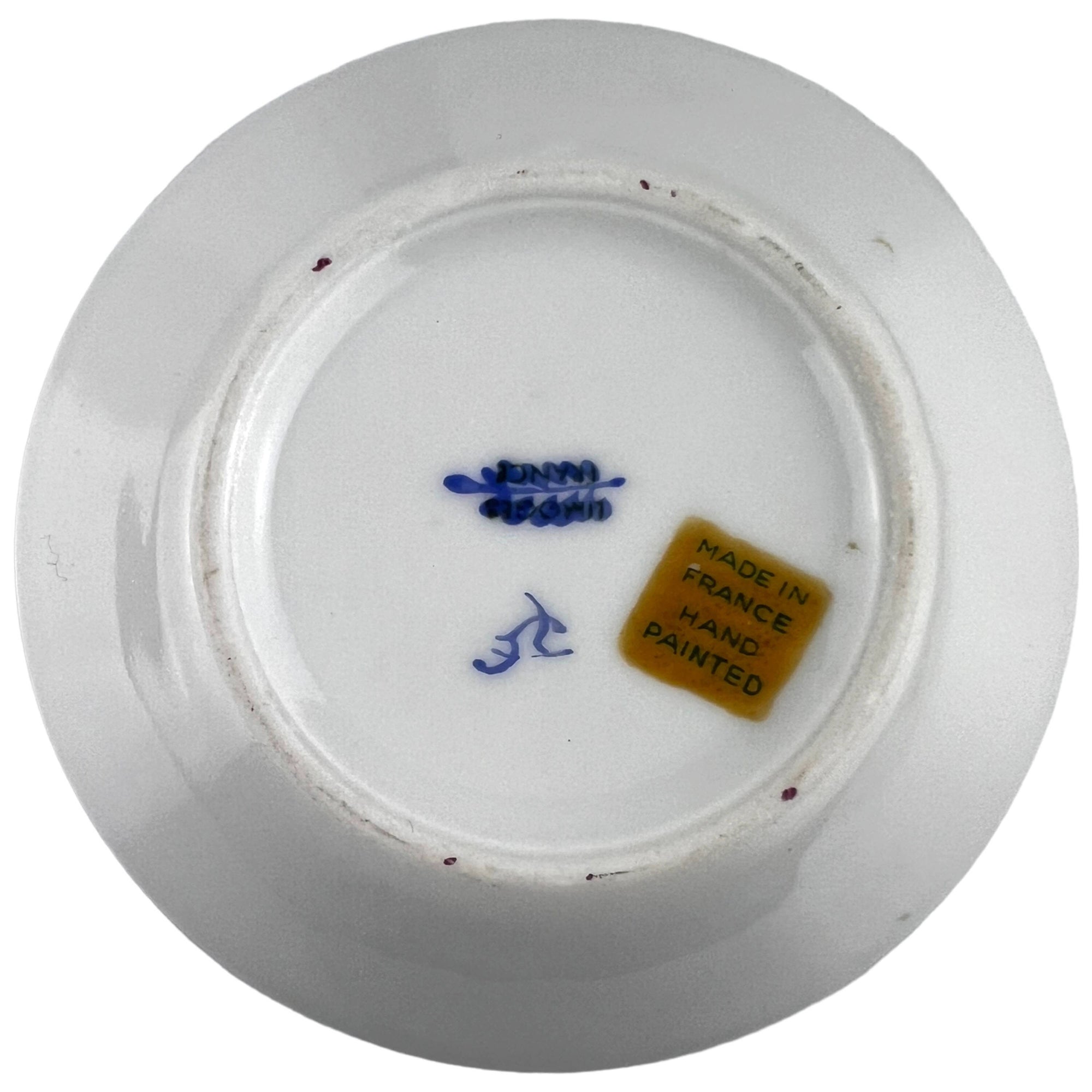 Vintage Limoges Porcelain Demitasse Cup Hand Painted Fragonard Scene - Poppy's Vintage Clothing