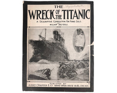 Antique The Wreck of the Titanic Sheet Music A Descriptive Composition Original - Poppy's Vintage Clothing