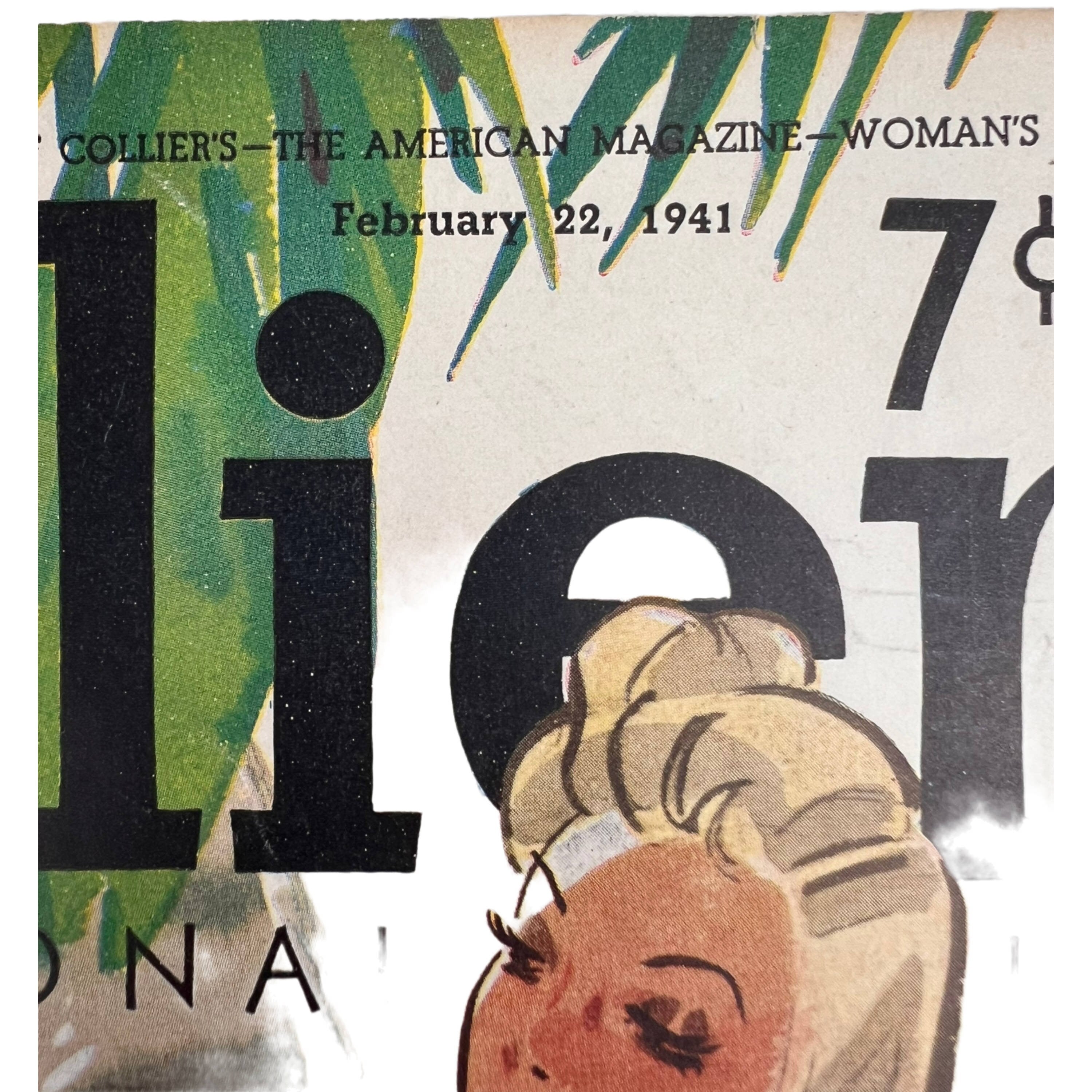 Vintage 1941 Colliers Magazine February 22 Canadian Copy Agatha