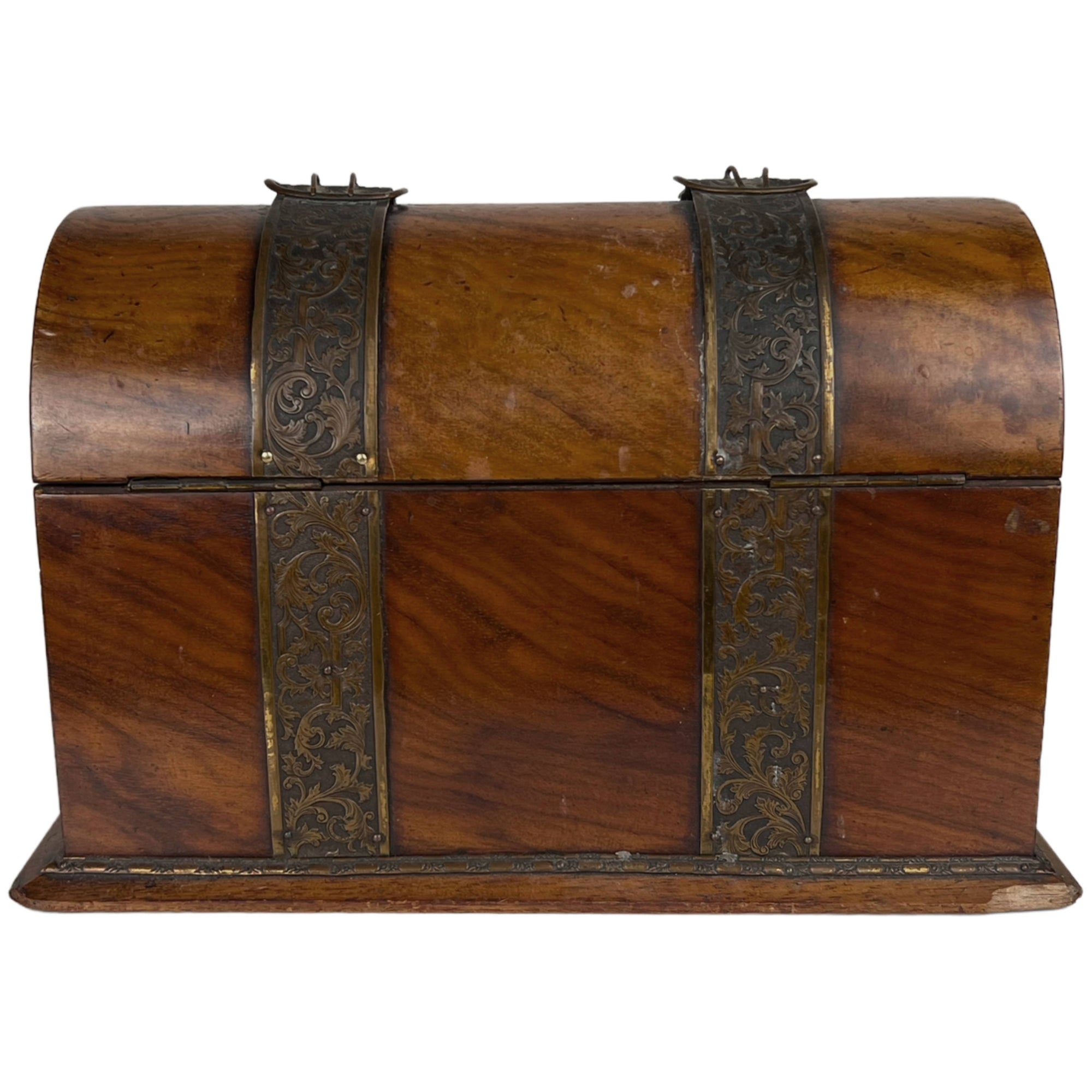 Antique Victorian Tea Caddy Chest Repurposed Jewelry Casket - Poppy's Vintage Clothing