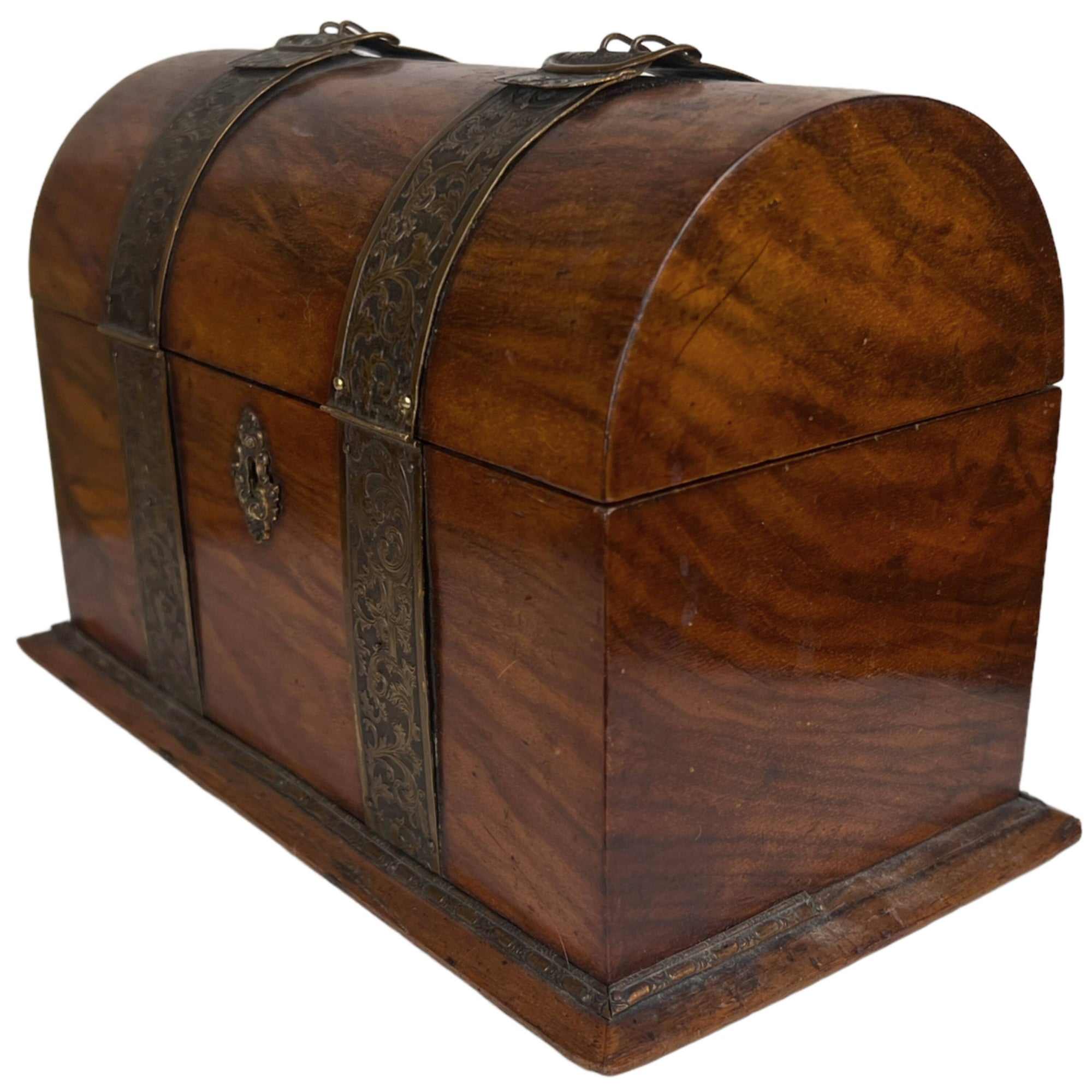 Antique Victorian Tea Caddy Chest Repurposed Jewelry Casket - Poppy's Vintage Clothing