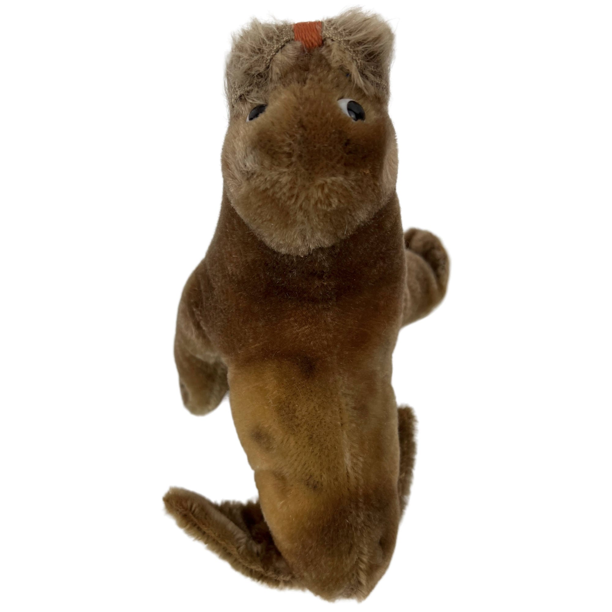 Vintage Steiff Paddy Walrus Mohair Plush Sea Lion with Glass Eyes No ID 4314 - Poppy's Vintage Clothing