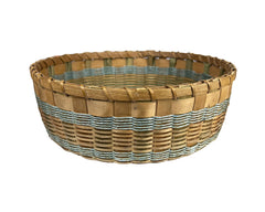 Vintage Native American Ash Splint Basket Passamaquoddy Penobscot Wabanaki - Poppy's Vintage Clothing
