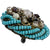1950s Vintage Miriam Haskell Brooch Turquoise Beads w Faux Pearls - Poppy's Vintage Clothing