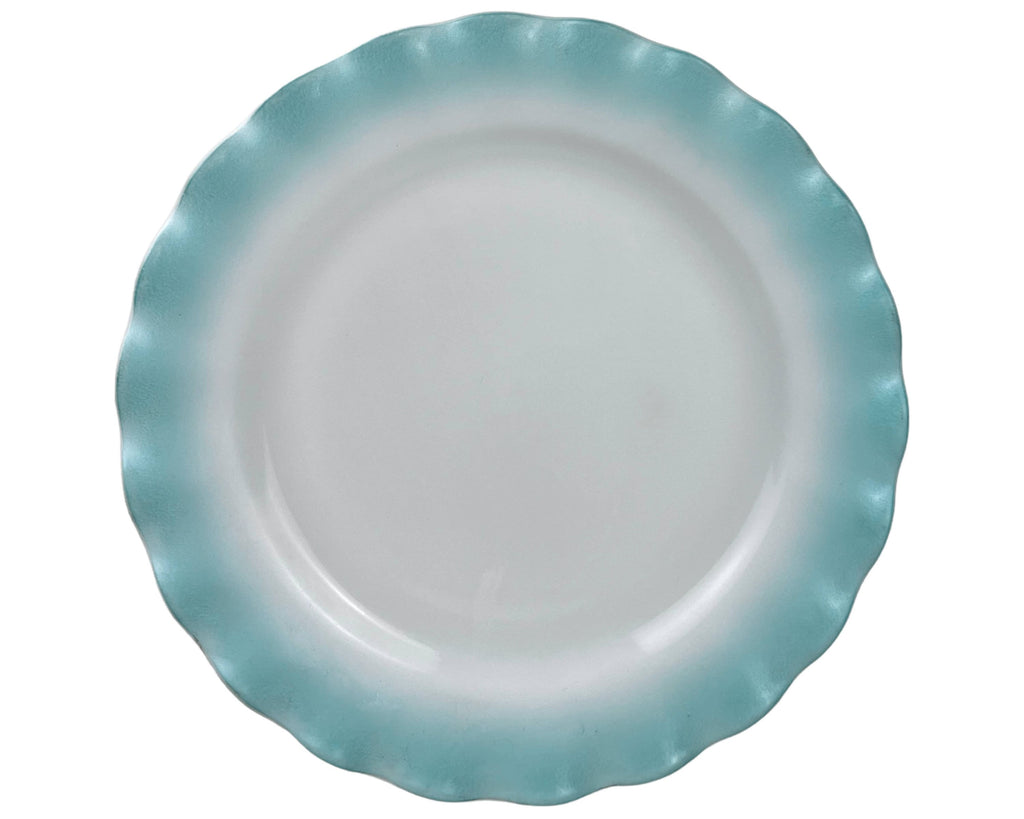 Vintage 1950s Hazel Atlas Blue Crinoline Ripple Dinner Plate 9 - Poppy's Vintage Clothing