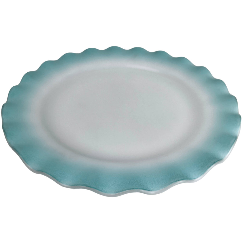 Vintage 1950s Hazel Atlas Blue Crinoline Ripple Dinner Plate 9 - Poppy's Vintage Clothing