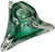 Vintage Murano Glass Bullicante Bowl Green Clear Controlled Bubble Hand Blown - Poppy's Vintage Clothing