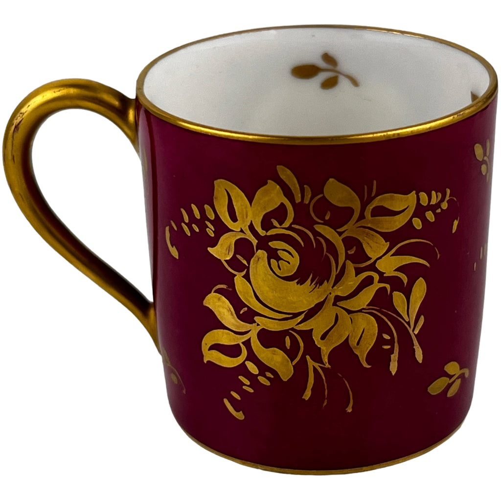 Vintage Limoges Porcelain Demitasse Cup Hand Painted Fragonard Scene - Poppy's Vintage Clothing