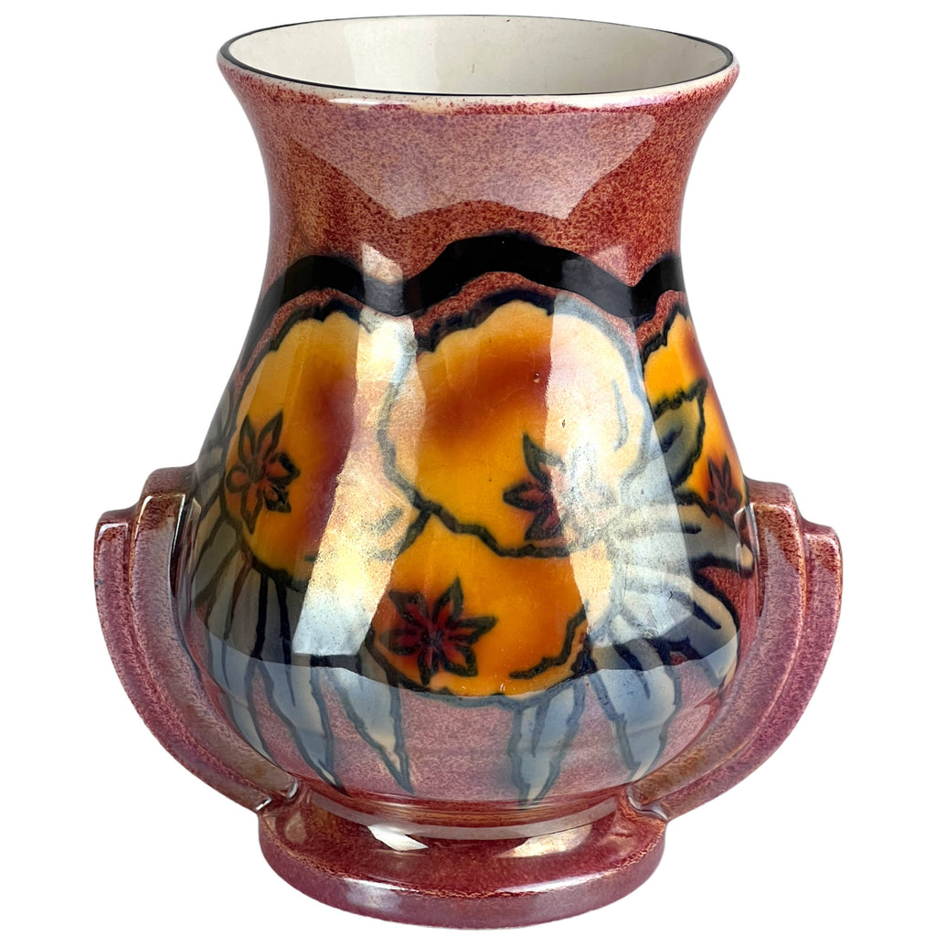 Art Deco Royal Art Pottery Longton Fruit Vase - Poppy's Vintage Clothing