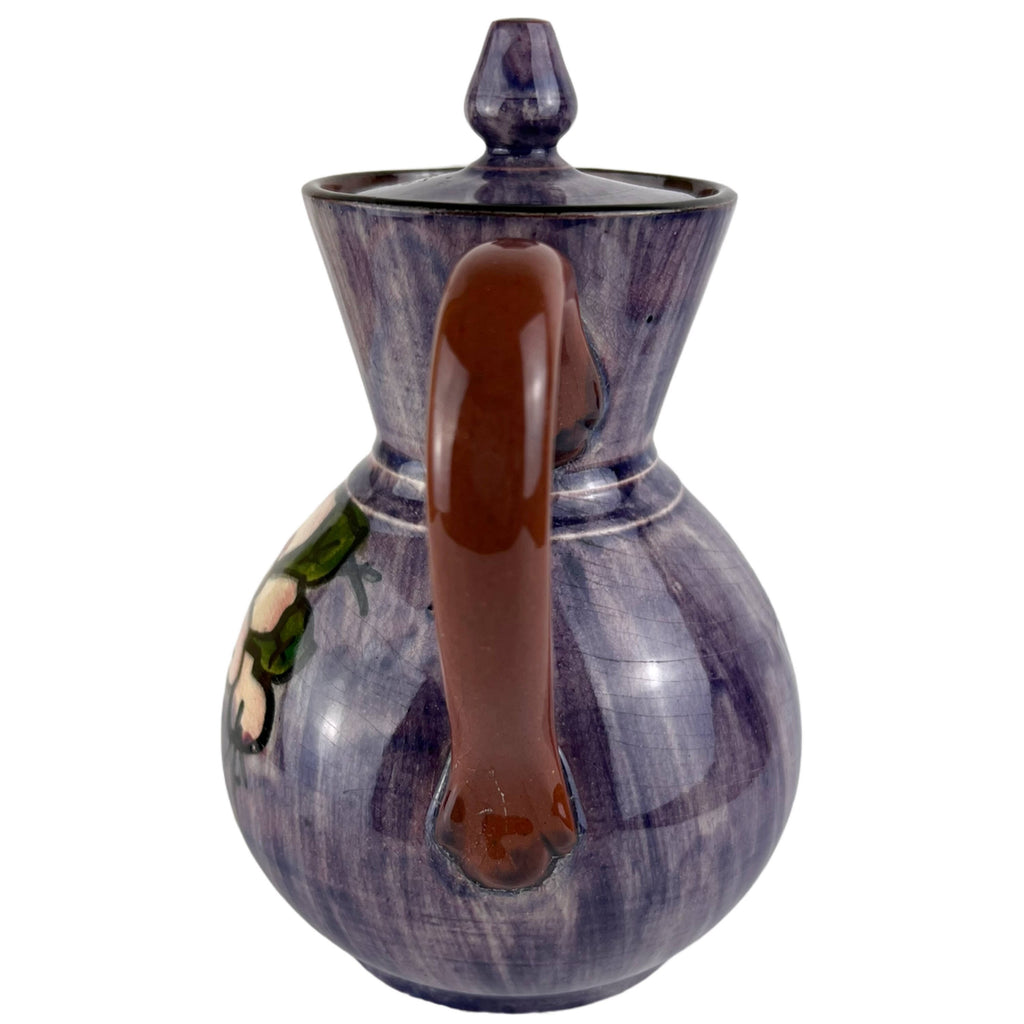 Antique Watcombe Pottery Torquay Hot Water Pot Hand Painted Jug - Poppy's Vintage Clothing