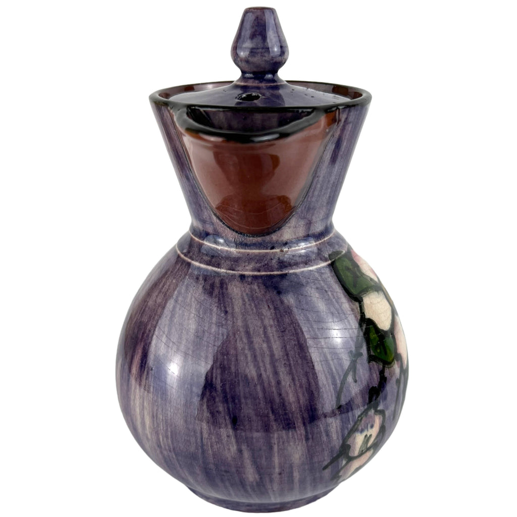 Antique Watcombe Pottery Torquay Hot Water Pot Hand Painted Jug - Poppy's Vintage Clothing