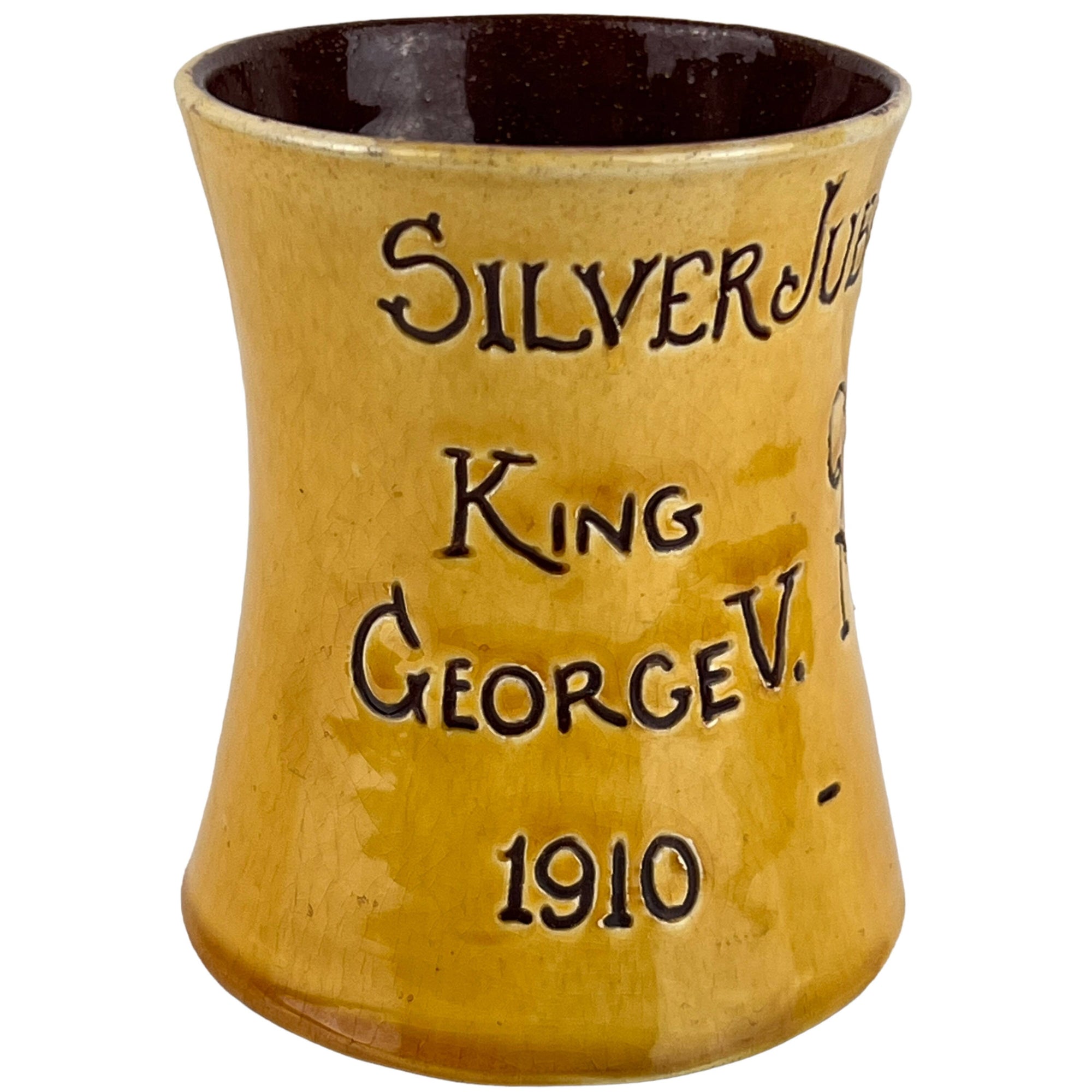 Vintage CH Barnnam Pottery Silver Jubilee Mug King George V 1935 - Poppy's Vintage Clothing