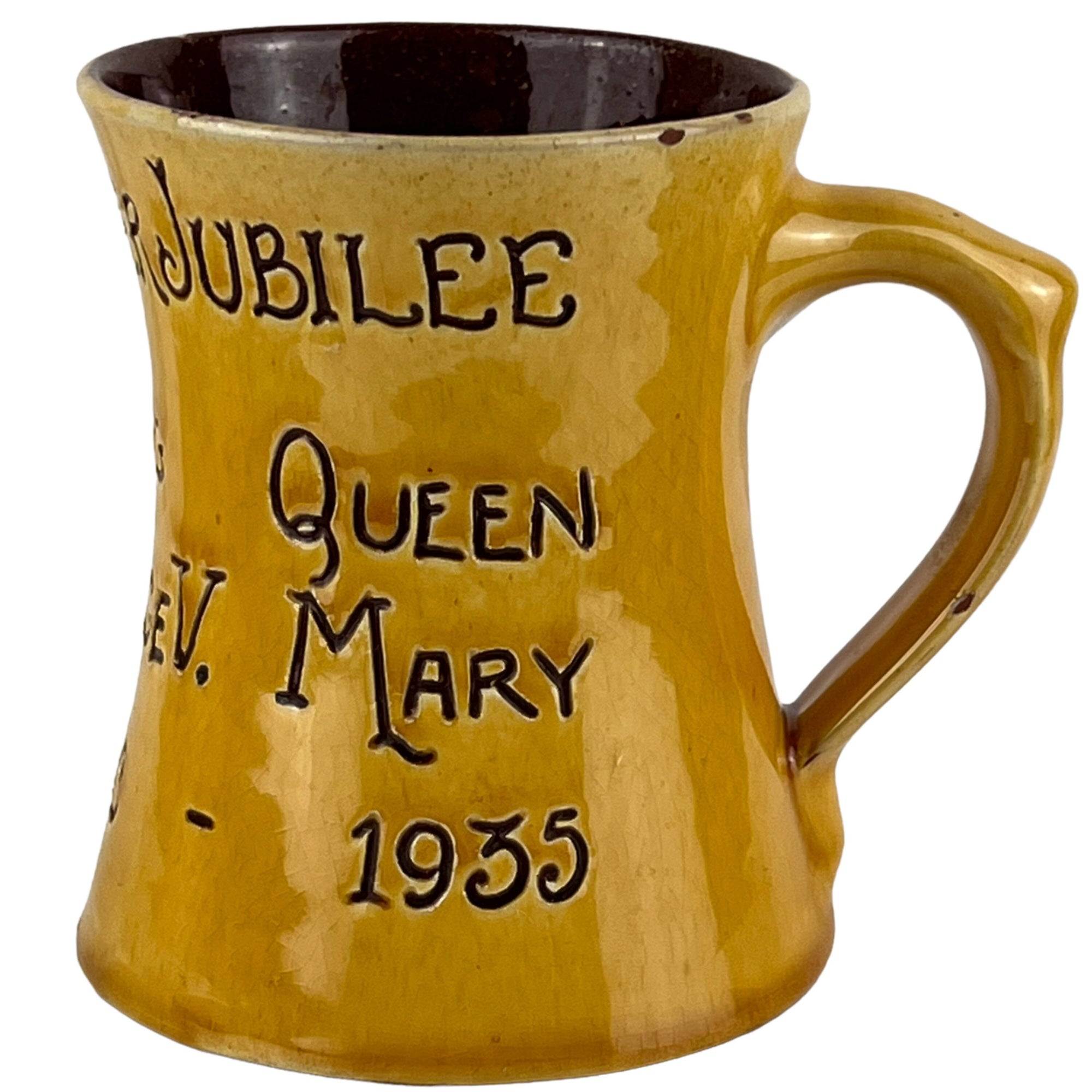 Vintage CH Barnnam Pottery Silver Jubilee Mug King George V 1935 - Poppy's Vintage Clothing