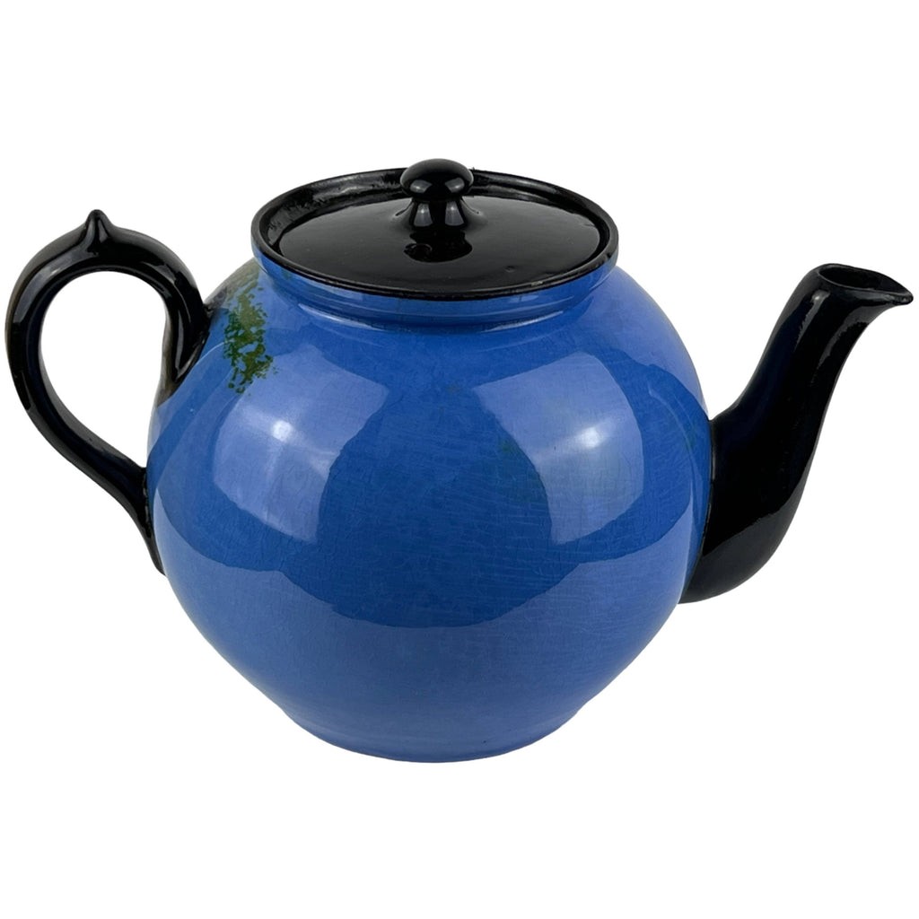 Vintage 1920s Daison Pottery Torquay Kingfisher Teapot 40 oz Capacity - Poppy's Vintage Clothing