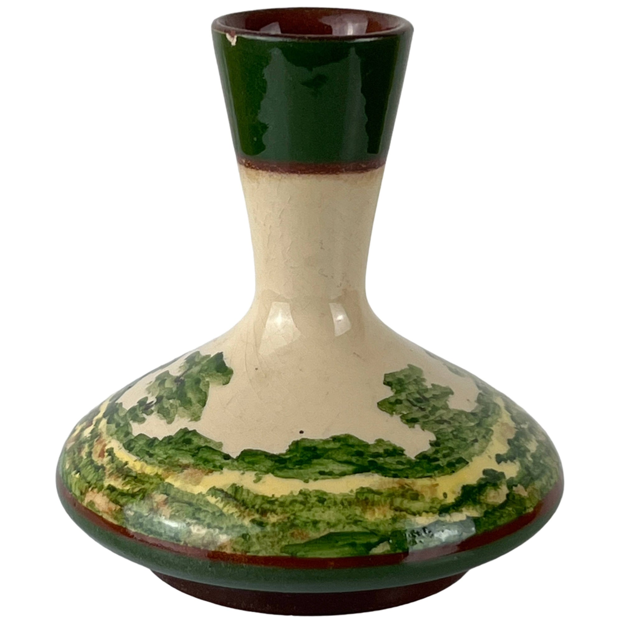 Vintage Longpark Tormohun Miniature Vase Hand Painted Cottage Torquay - Poppy's Vintage Clothing
