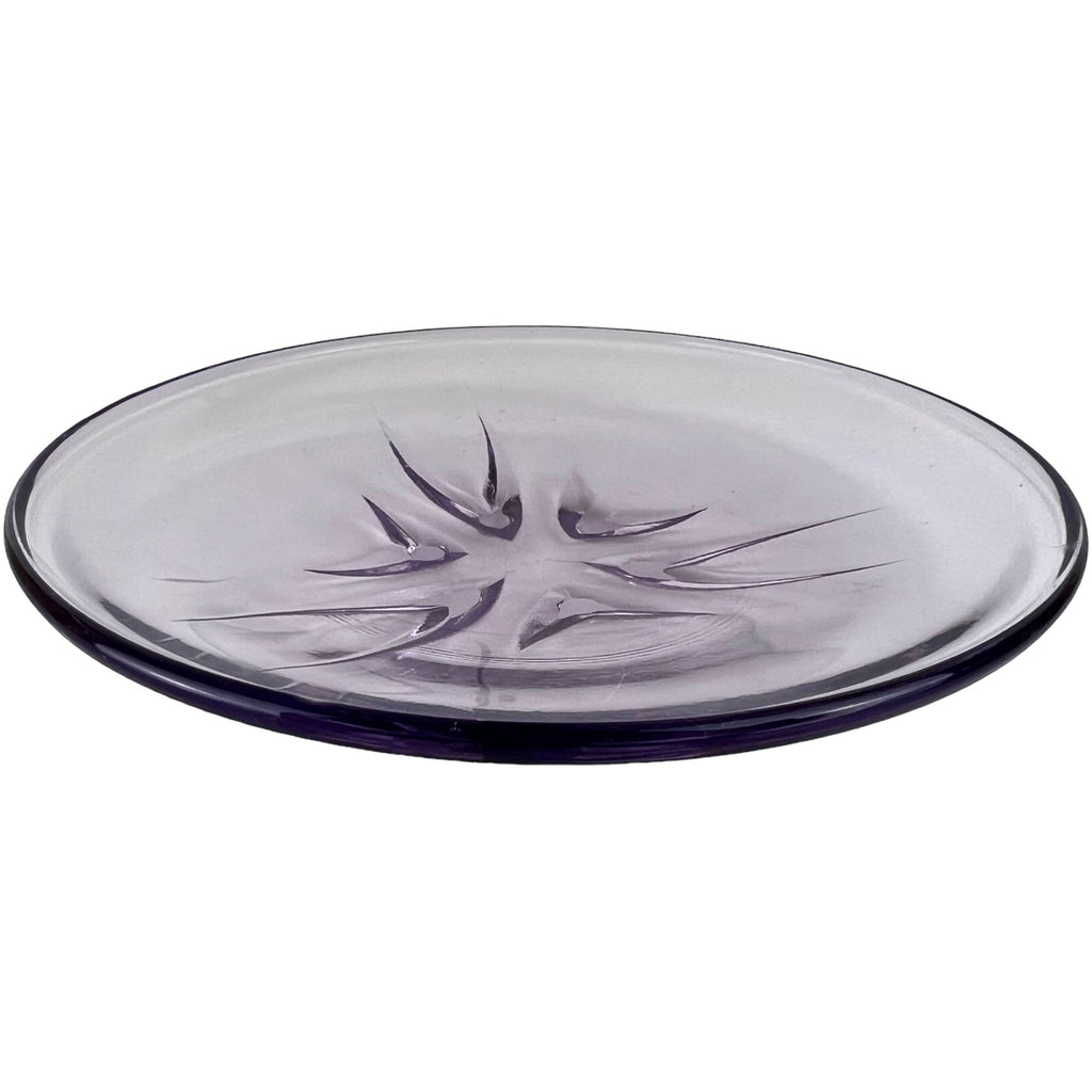 Mid Century Polish Pressed Glass Swallow Plate Jan Sylwester Drost Zabkowice Glassworks - Poppy's Vintage Clothing