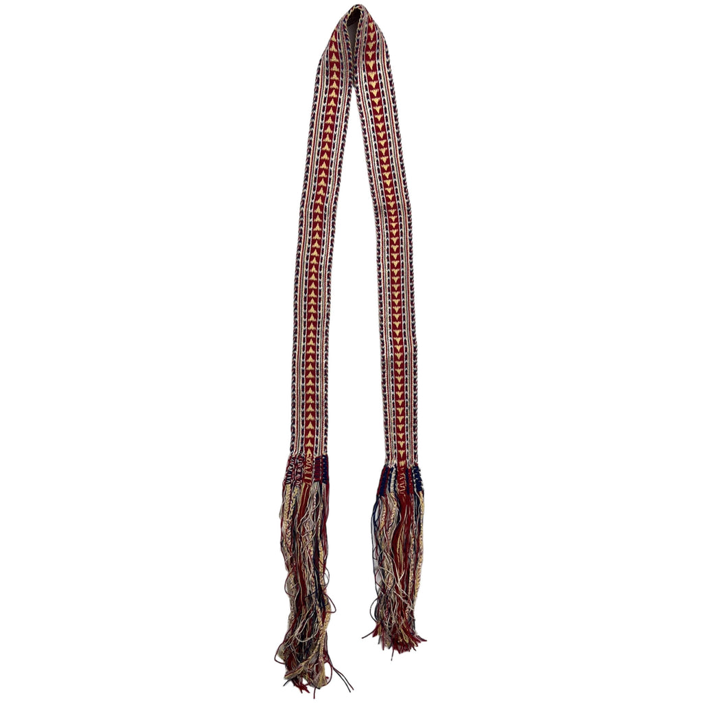 Vintage Metis Sash Ceinture Fléchée Northern Canada Mackenzie River w Apostolic Vicar Photo - Poppy's Vintage Clothing