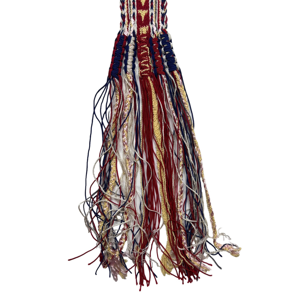 Vintage Metis Sash Ceinture Fléchée Northern Canada Mackenzie River w Apostolic Vicar Photo - Poppy's Vintage Clothing