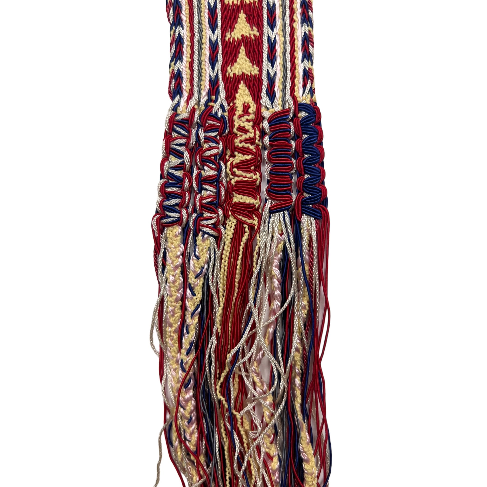 Vintage Metis Sash Ceinture Fléchée Northern Canada Mackenzie River w Apostolic Vicar Photo - Poppy's Vintage Clothing