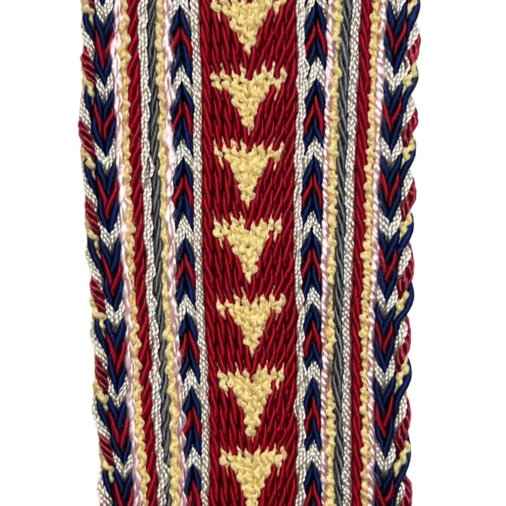 Vintage Metis Sash Ceinture Fléchée Northern Canada Mackenzie River w Apostolic Vicar Photo - Poppy's Vintage Clothing