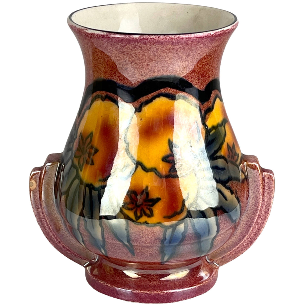 Art Deco Royal Art Pottery Longton Fruit Vase - Poppy's Vintage Clothing