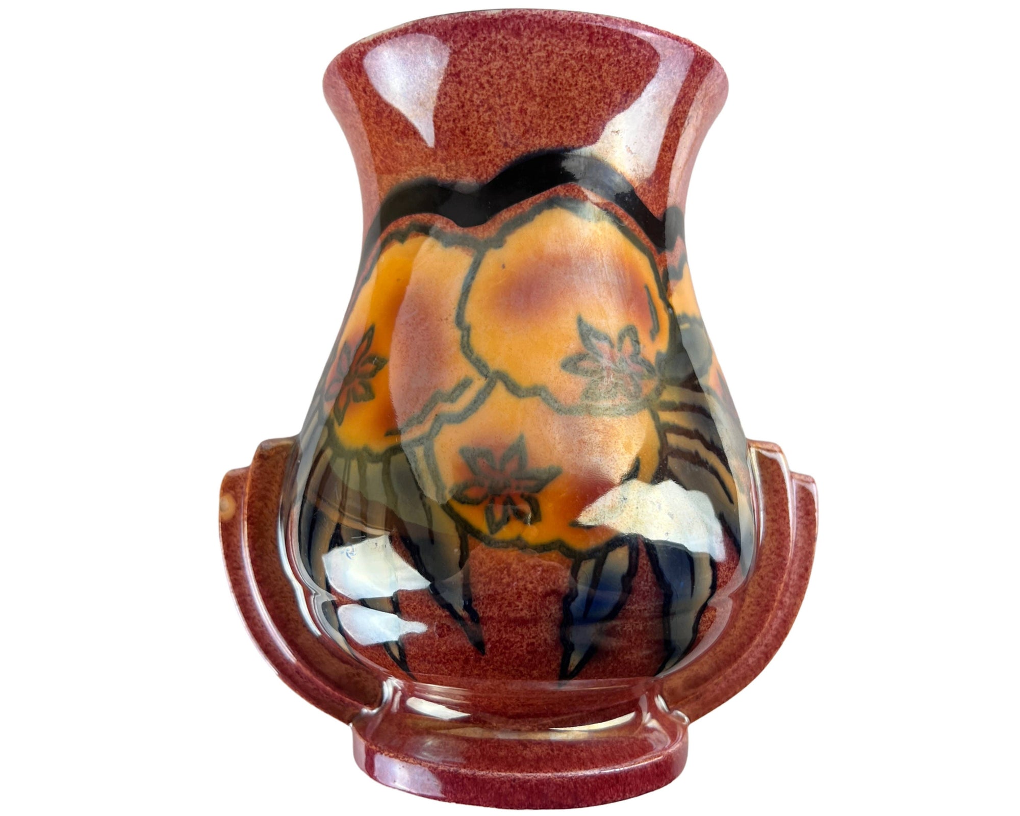 Art Deco Royal Art Pottery Longton Fruit Vase - Poppy's Vintage Clothing