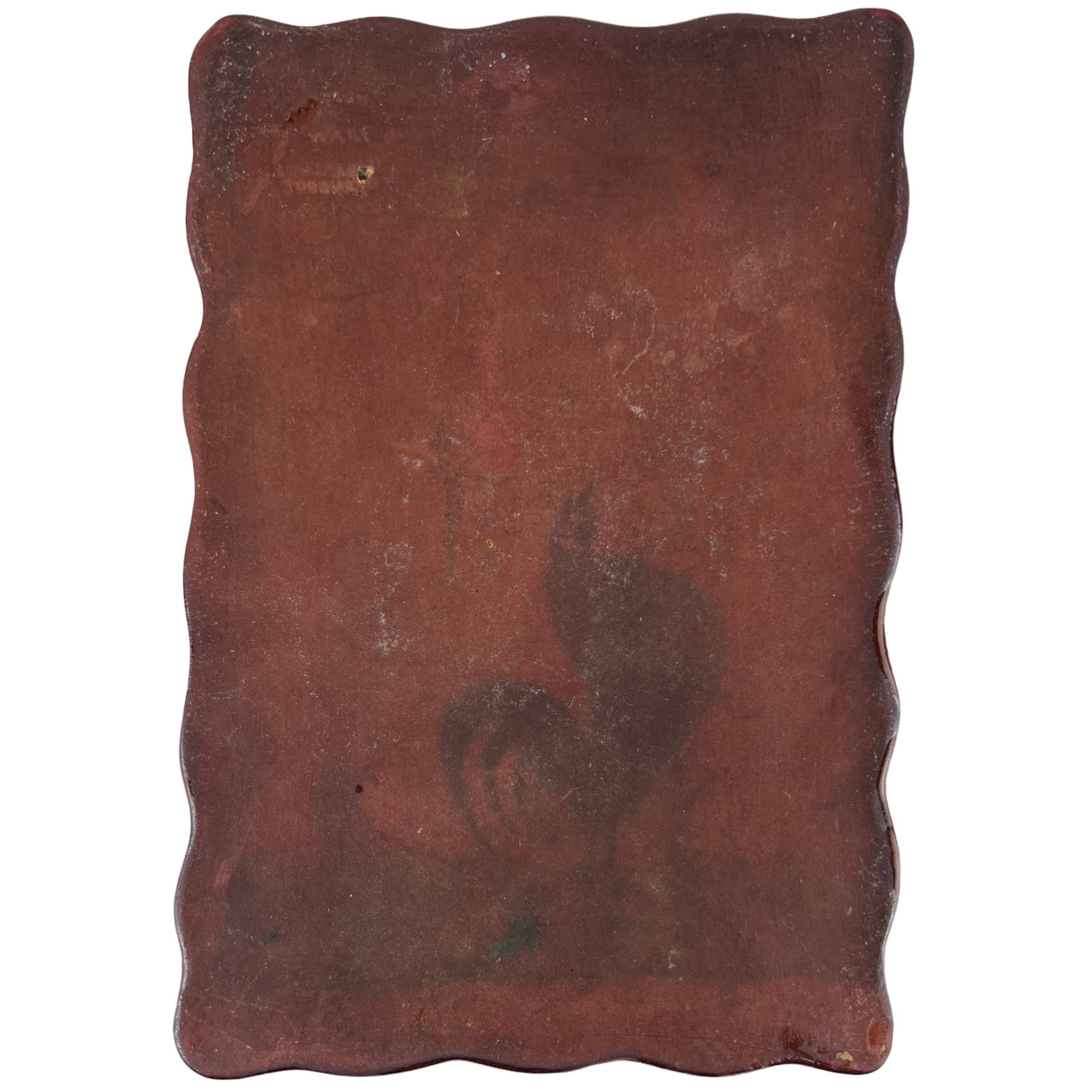 Antique Torquay Pottery Rooster Mottoware Plaque or Trivet - Poppy's Vintage Clothing