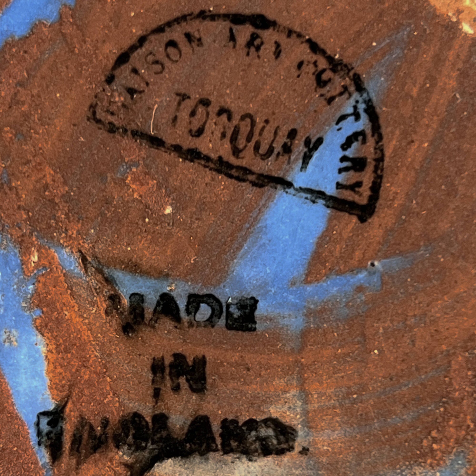 Vintage 1920s Daison Pottery Torquay Kingfisher Teapot 40 oz Capacity - Poppy's Vintage Clothing