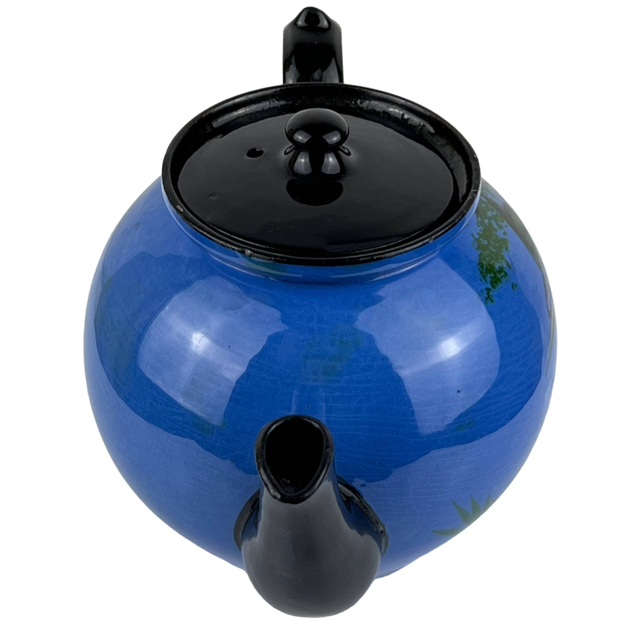 Vintage 1920s Daison Pottery Torquay Kingfisher Teapot 40 oz Capacity - Poppy's Vintage Clothing