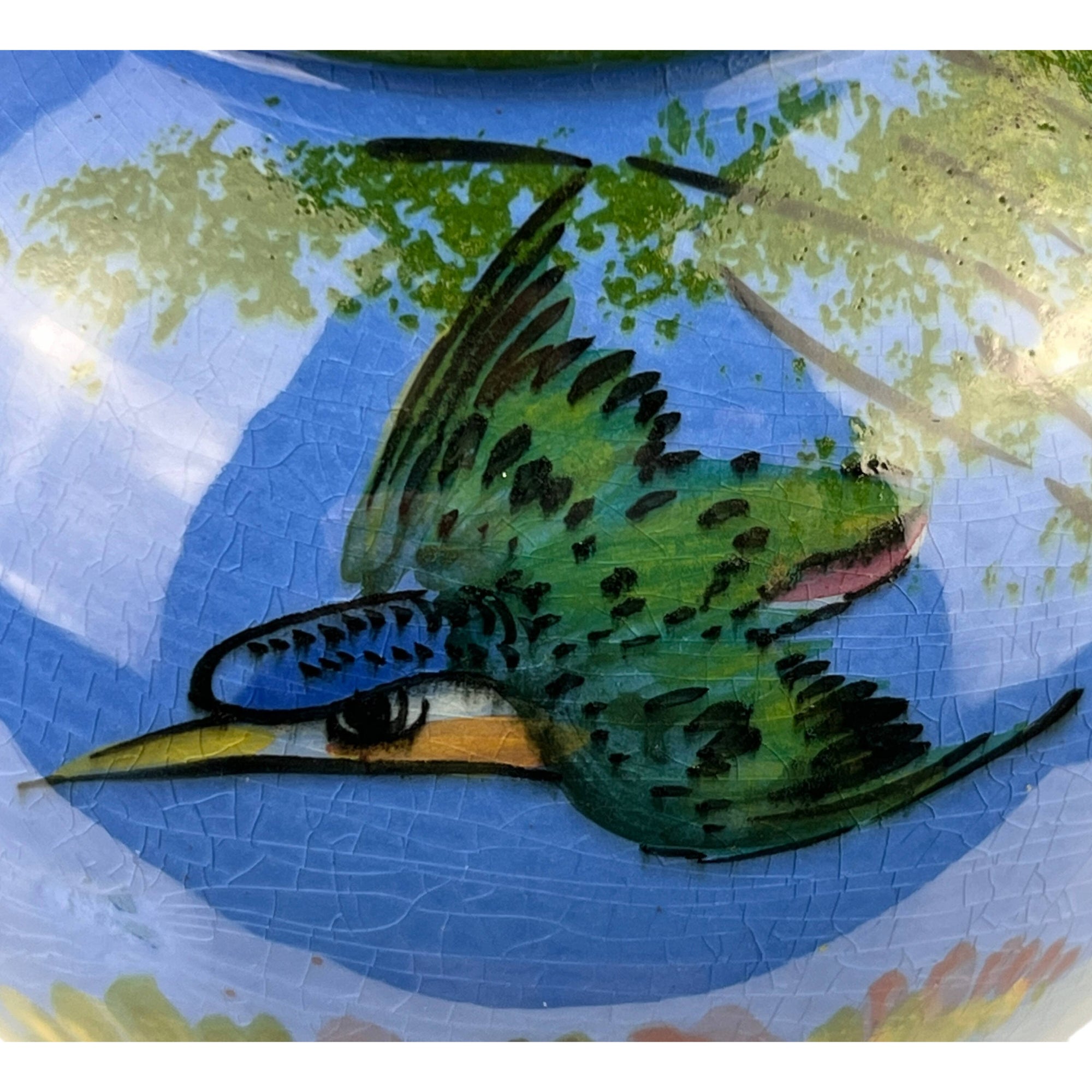 Vintage 1920s Daison Pottery Torquay Kingfisher Teapot 40 oz Capacity - Poppy's Vintage Clothing