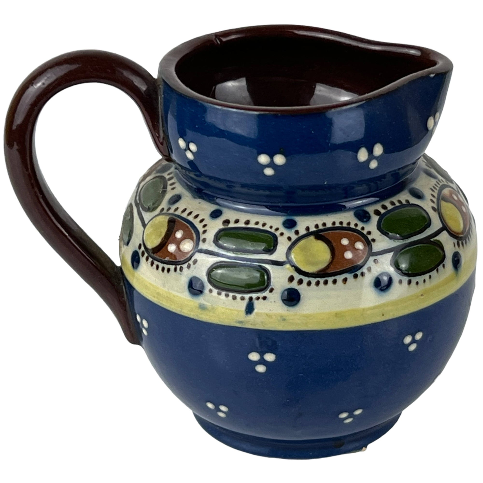 Antique Aller Vale Torquay Pottery Miniature Jug Ladybird Pattern - Poppy's Vintage Clothing